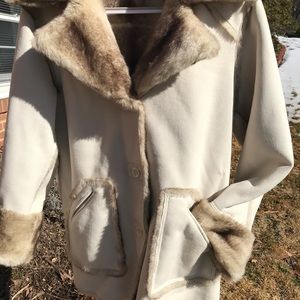 🌟AMAZING COAT⭐️vintage⭐️fur/leather🌟REVERSIBLE🌟